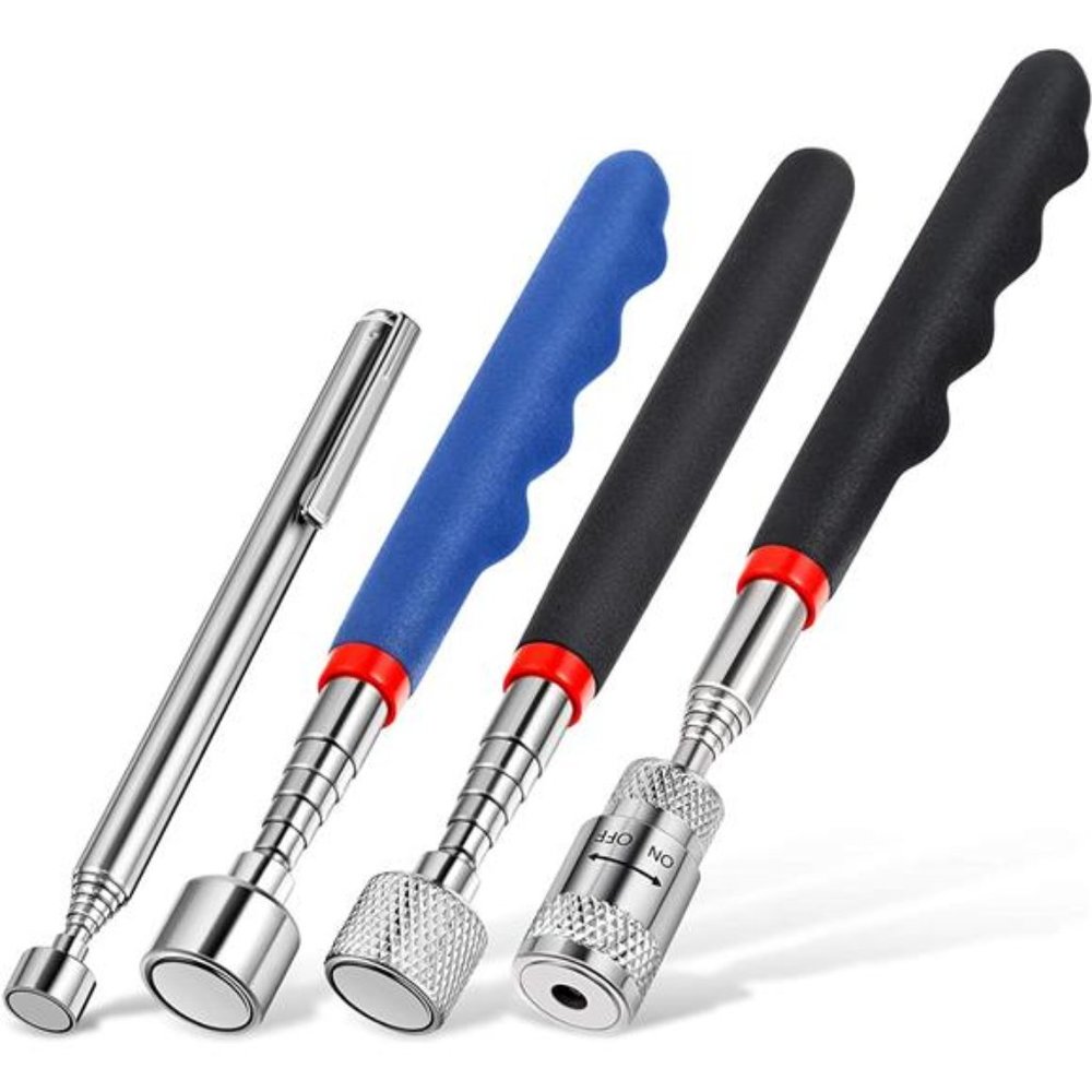 4 Pieces Telescoping Magnet Pickup Tools, 8 lb Flexible Magnetic Stick